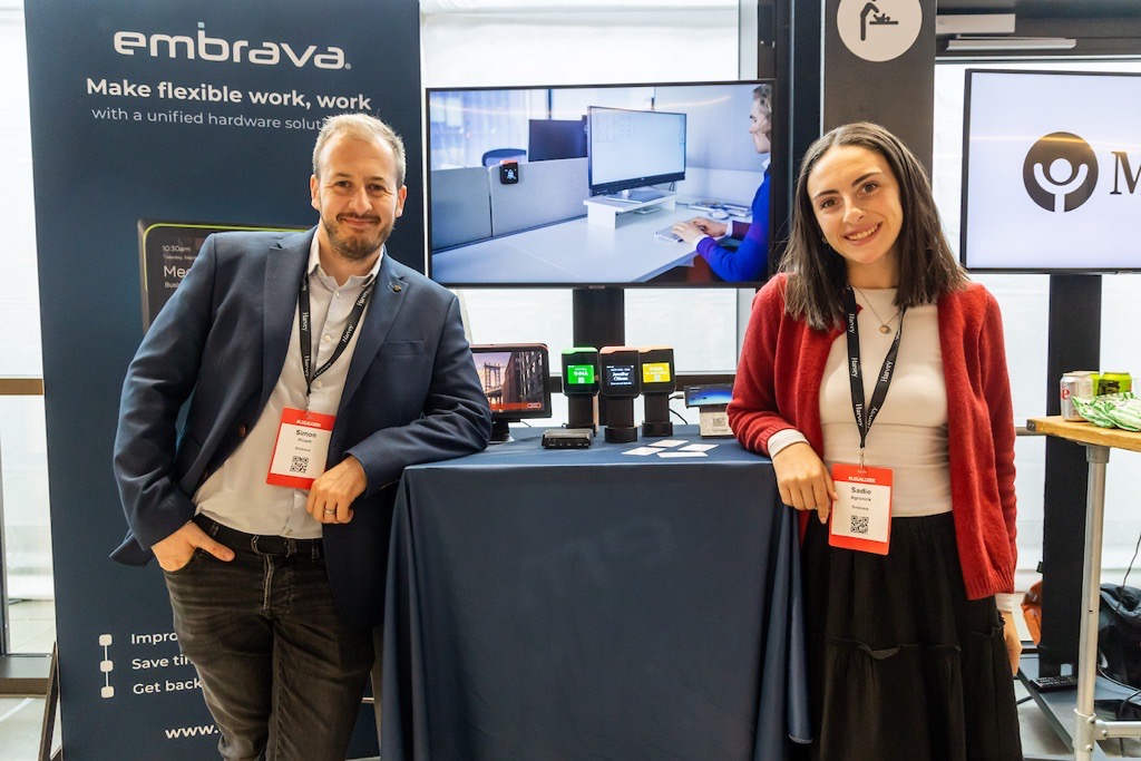 Simon Privett of Embrava at an event booth